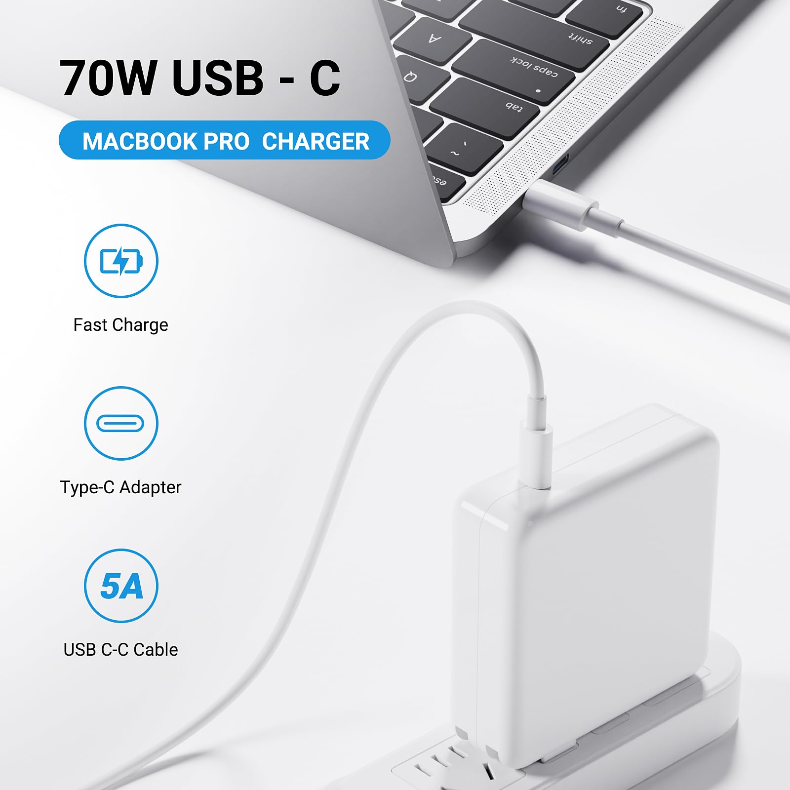 Amazon.co.jp: Mac Book Pro充電器 - 70W USB C充電器、オリジナル品質