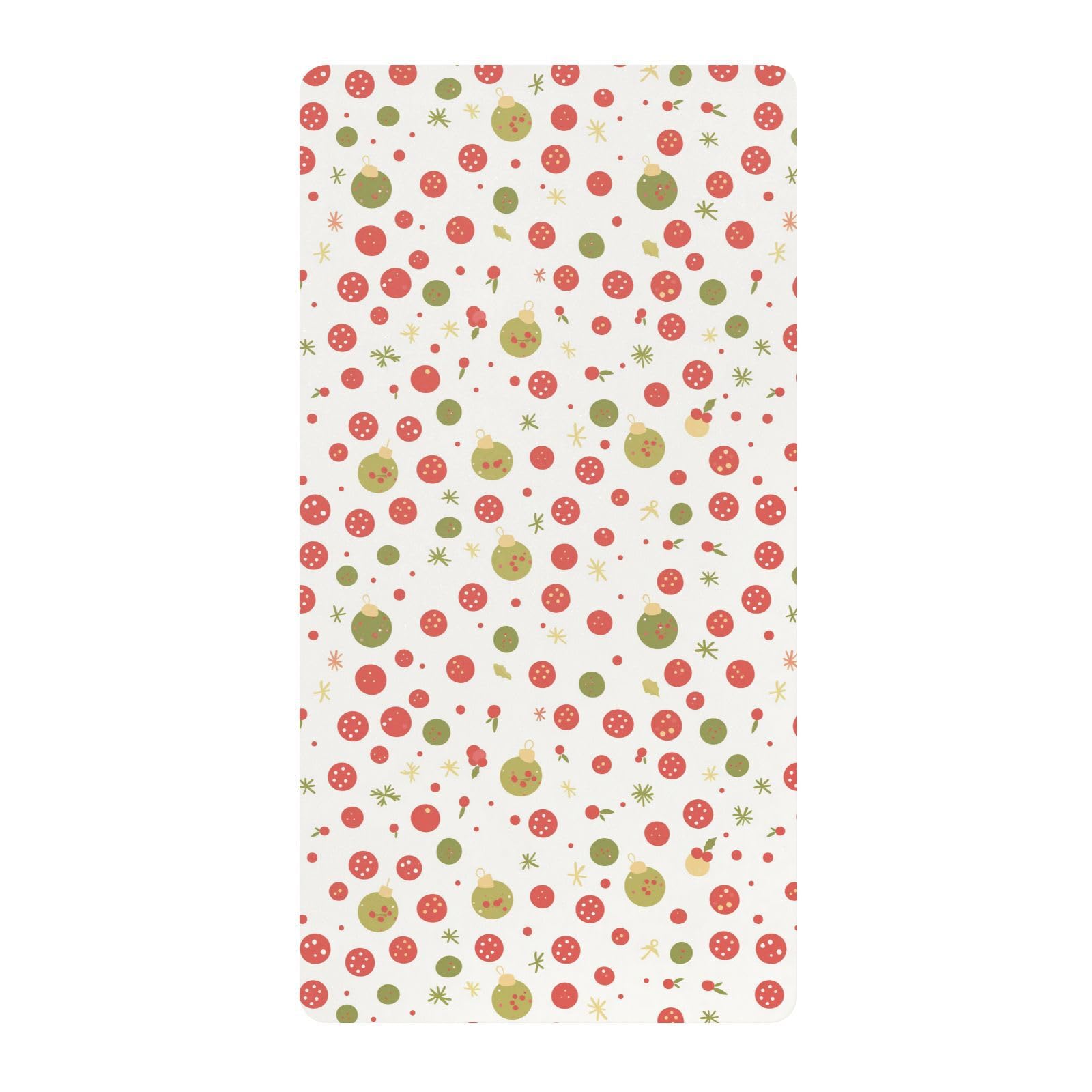 Sábanas de algodón para cuna de bebé, diseño de bayas de Navidad, suave, para guardería, 1 paquete