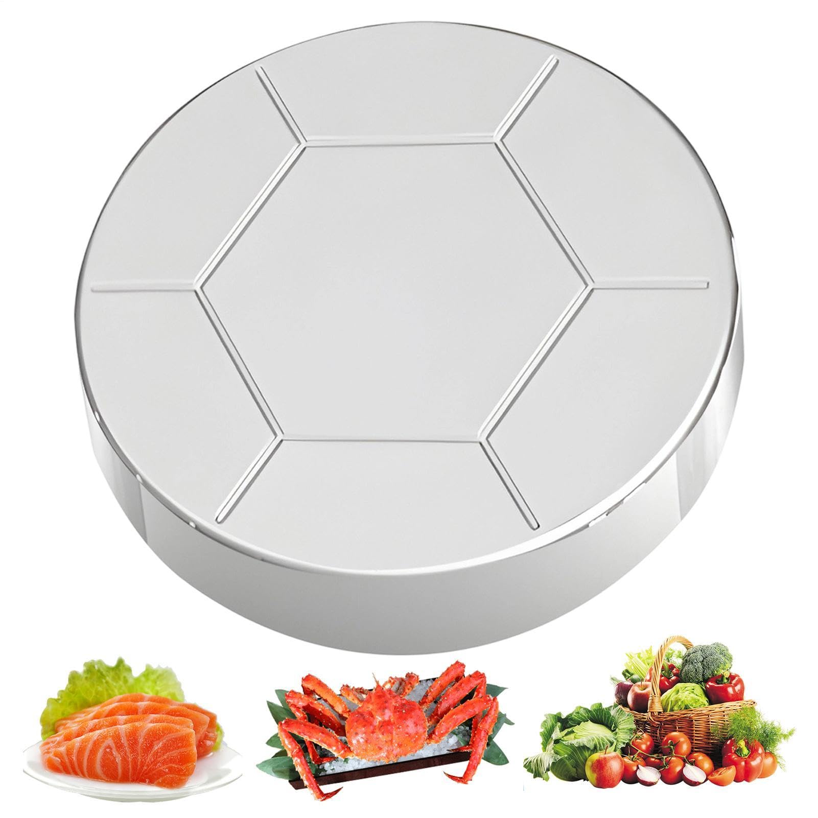 Ice Pack Stainless Steel โ 9.5 cm Round, Compact Ice Bag, Leak-Proof, Reusable, Robust Cooling Element Food Food, Cool Box, Ice Cube Tray, Lunch Box Accessories for Picnic, Sports