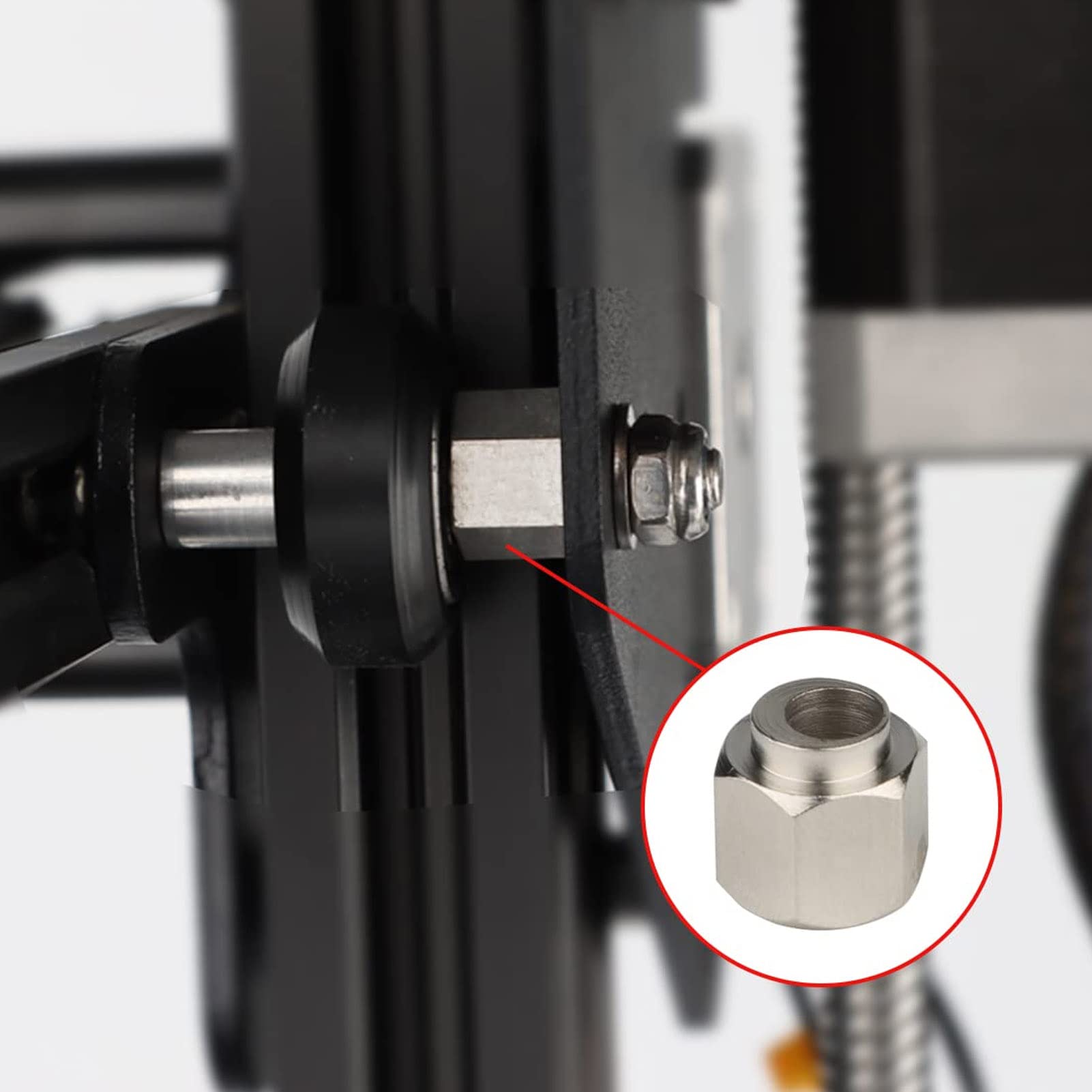 Jeu de Roues de Poulie D'imprimante 3D POM avec Roulement en Caoutchouc Durable pour des Performances Fluides, pour CR10 Ender 3 Anet A8 Tevo Tarantula, 48 Pièces (Poulie noire)