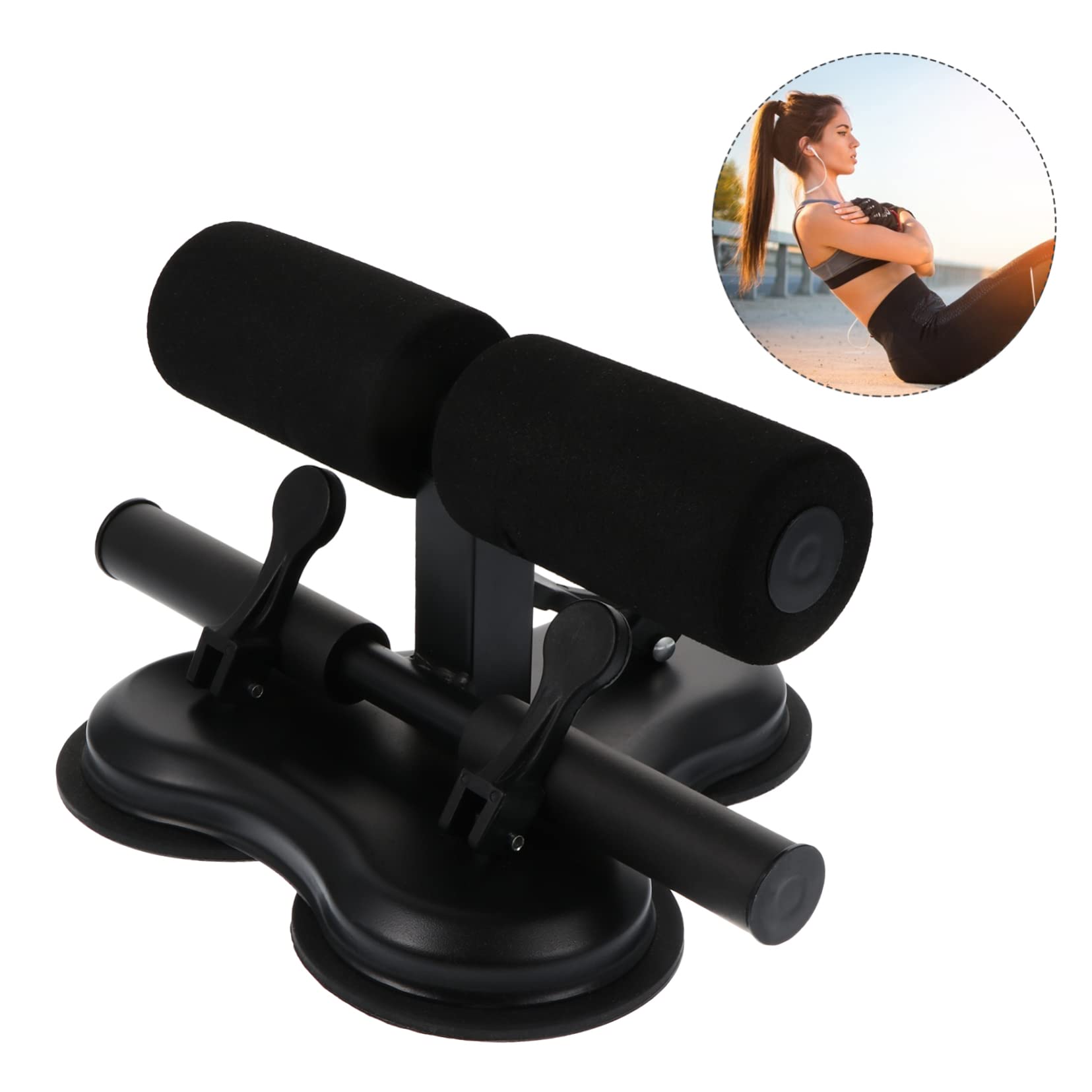 VANZACK Máquina de Abdominales con Barras de Ayuda Asistencia para Abdominales para Ejercicios Casa o Gimnasio