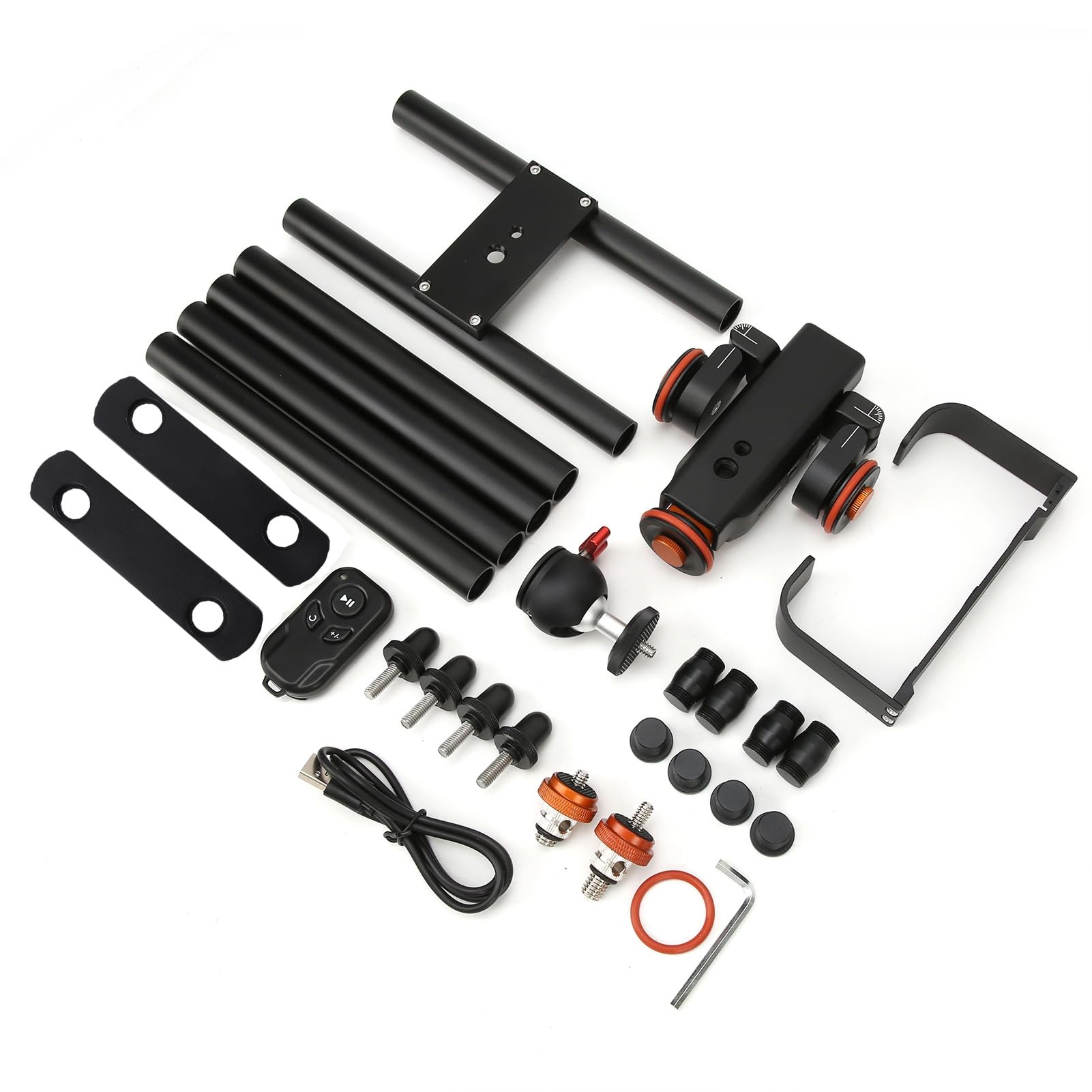 L4X 60 cm Kamera Video Elektrischer Schieber mit Kopf L4X Fernbedienung Kamera Video Autodolly für Aufnahmen Schieber für Kamera mit Kabelsteuerung Ideales Kamerazubehör