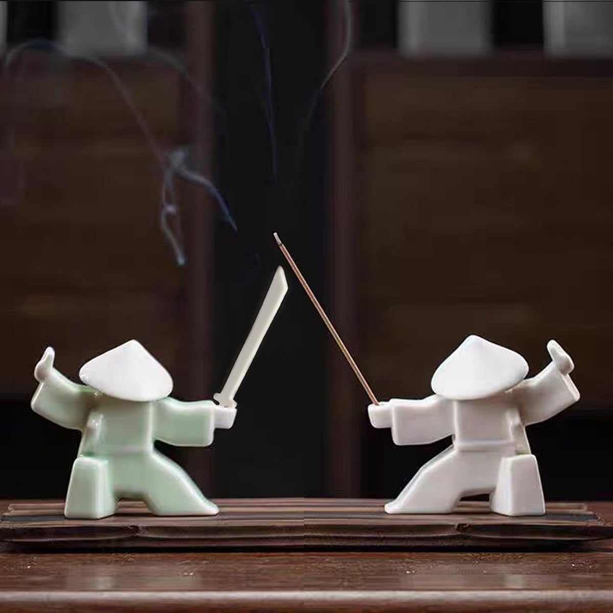 Amazon.com: EAEMDY Samurai Figure Figurine Japanese Warrior Statue