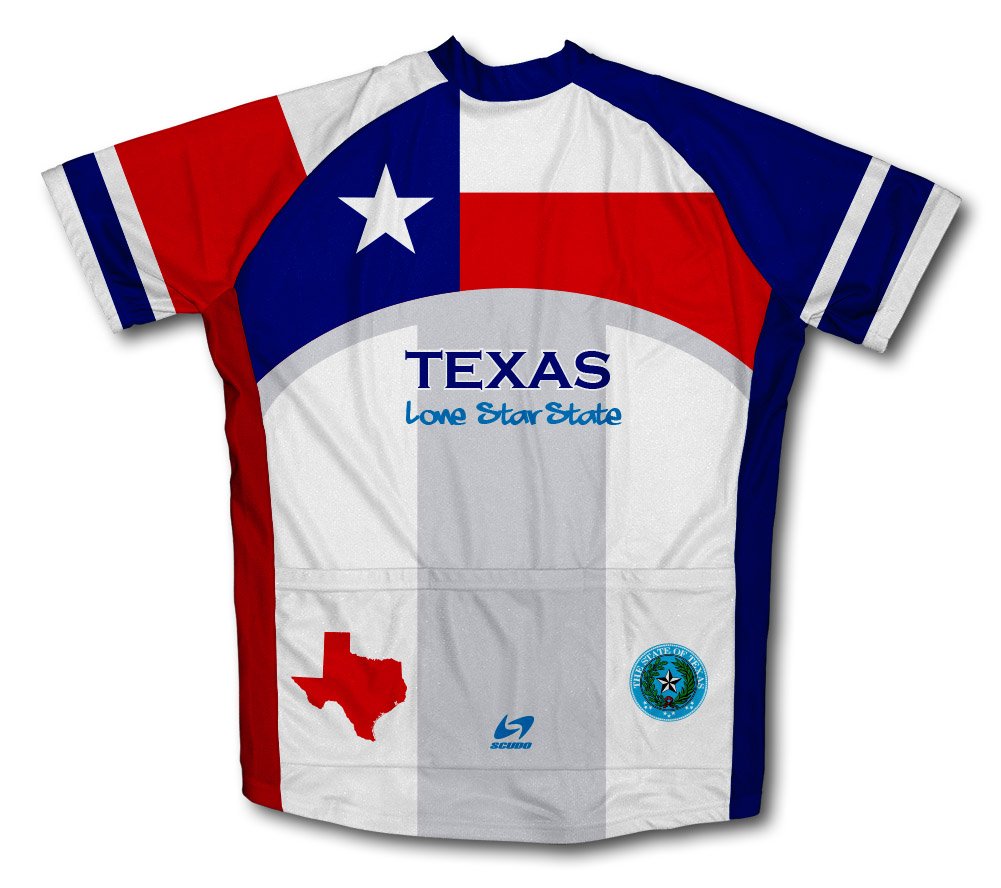 ScudoPro Texas Flag Short Sleeve Cycling Jersey for Women - Size XL
