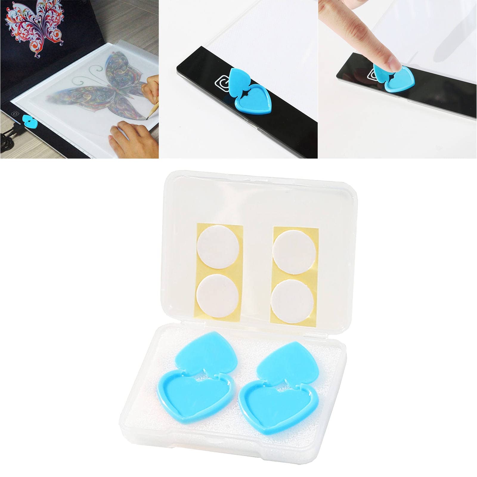 HiyyFloy Lot De 2 Cache-Bouton d'alimentation pour Peinture Diamant 5d - Accessoires pour Interrupteur Lumineux - Appliquer sur A3 A4 USB Light Drawing Pad Box Board Tablet
