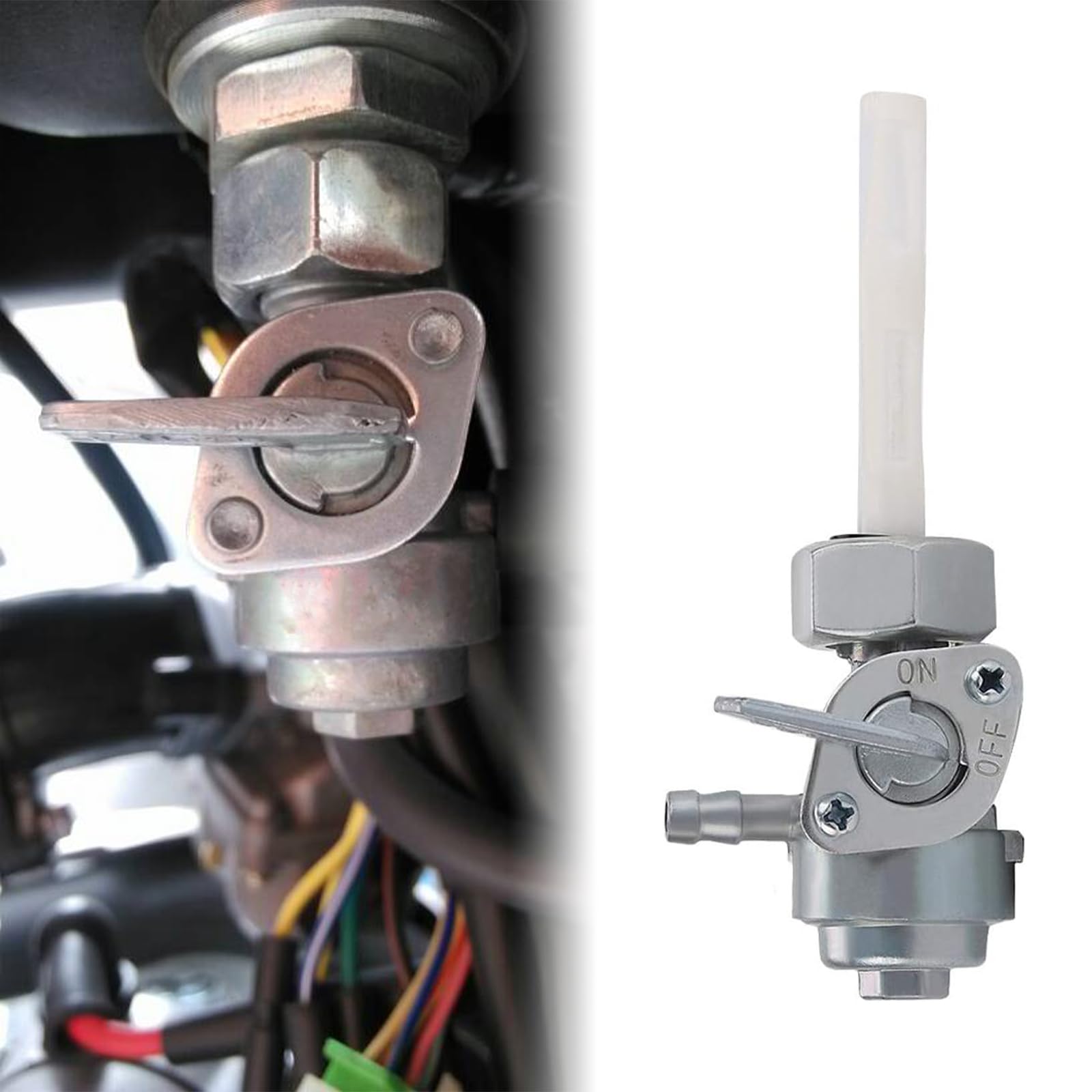 Interruttori Per Rubinetto Della Benzina, 2 Pcs Valvola Rubinetto Carburante con Coppetta, Filettatura Interna 14,5 mm, per Motore GX390 e Generatore a Benzina