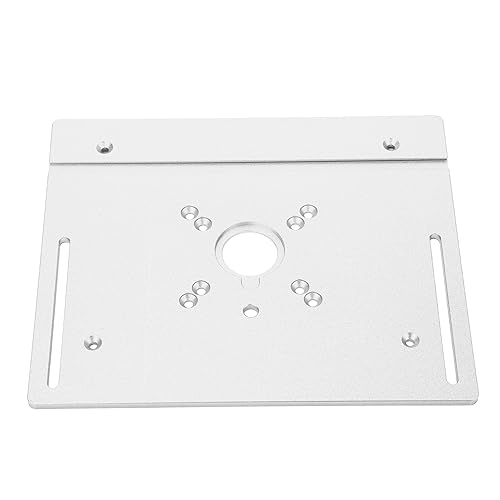 Miniatura 9 de Kit de sistema de elevación de enrutador de metal, placa base de inserción de carpintería de aluminio para hacer su propia mesa de enrutador de