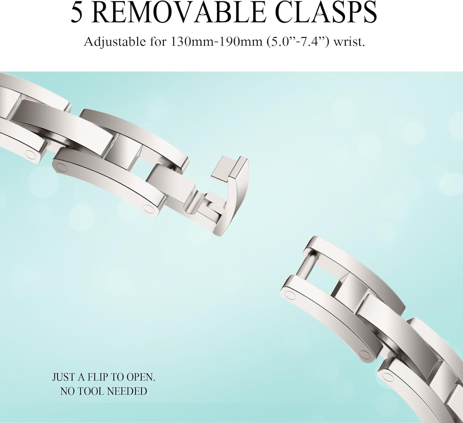 Missair Thin Band Compatible with Apple Watch 38mm 40mm 41mm 42mm 44mm 45mm 46mm 49mm for Women, Slim Bracelet Designer Dressy Stainless Steel Metal Strap for iWatch Series 11 10 9 8 7 6 5 4 SE Ultra - Image 4