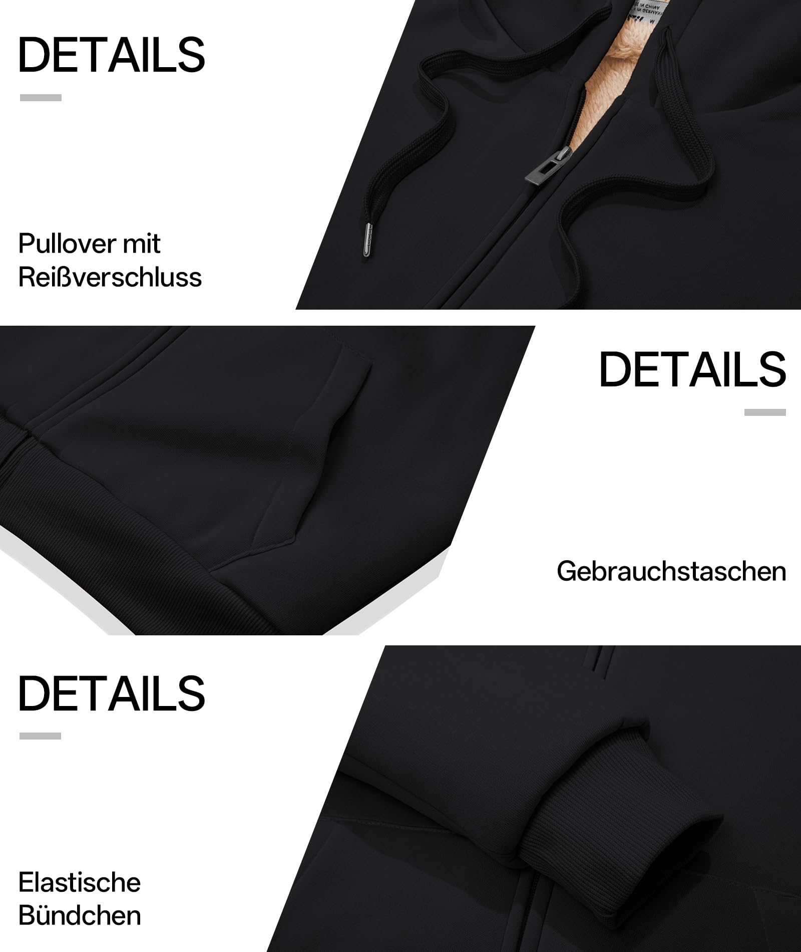 GEEK LIGHTING Felpa Donna con Cappuccio Foderata in Pile Calda Giacca Invernale con Zip Felpa Pile Donna Teddy Hoodie con Cerniera Sweatshirt Inverno Autunno S-2XL