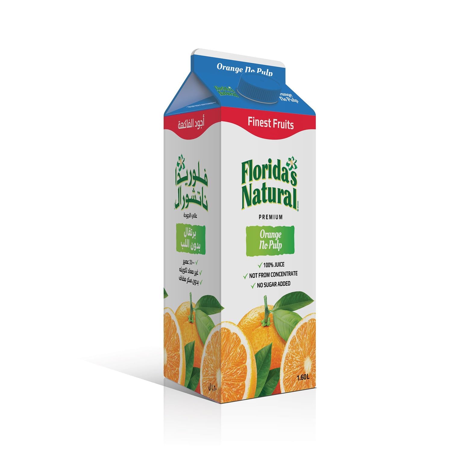 Florida's Natural No Added Sugar Orange No-Pulp Juice Value Pack, 1.6 Litre
