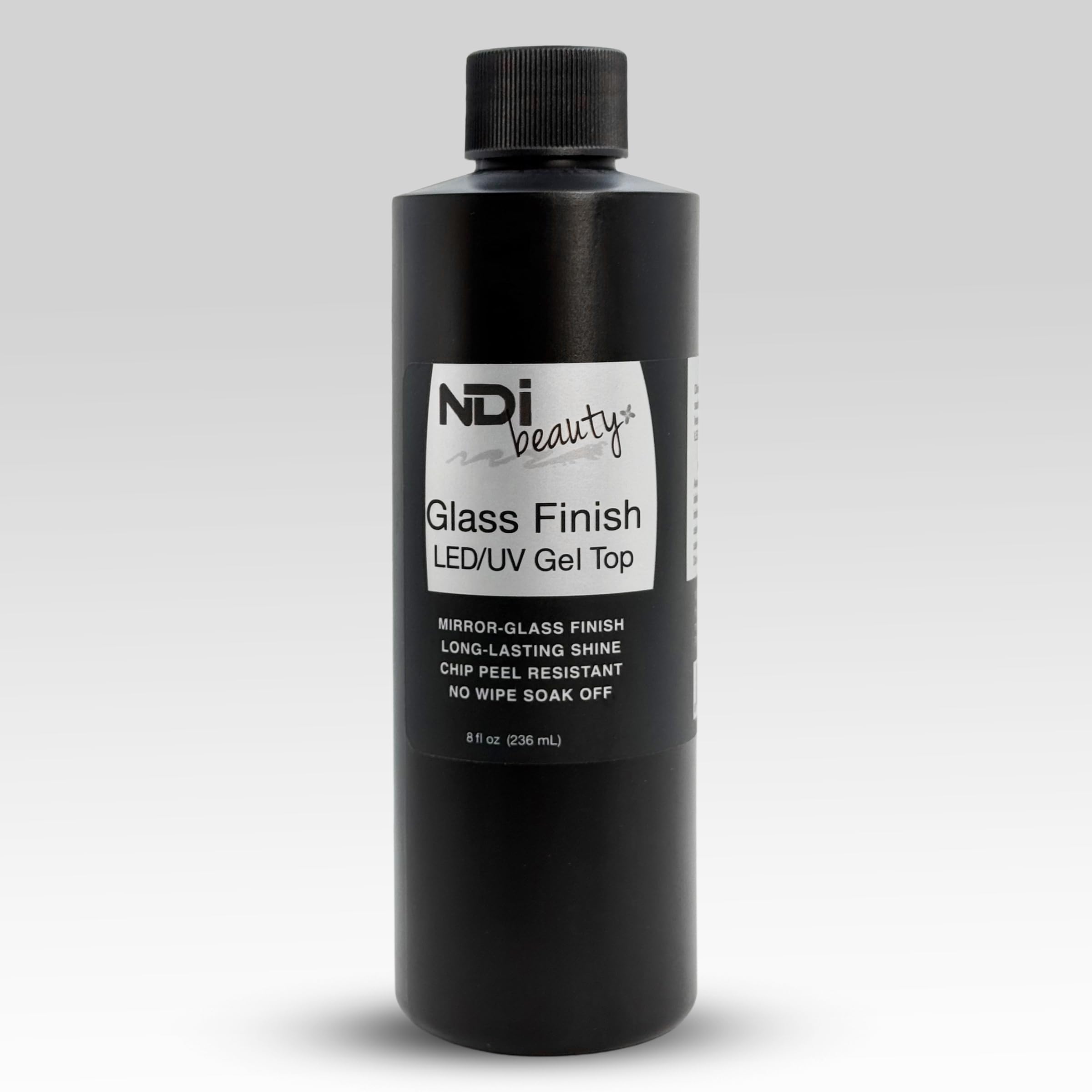 NDI Beauty Glass Finish No Wipe Gel Top Coat 8 Fl Oz (236 mL)