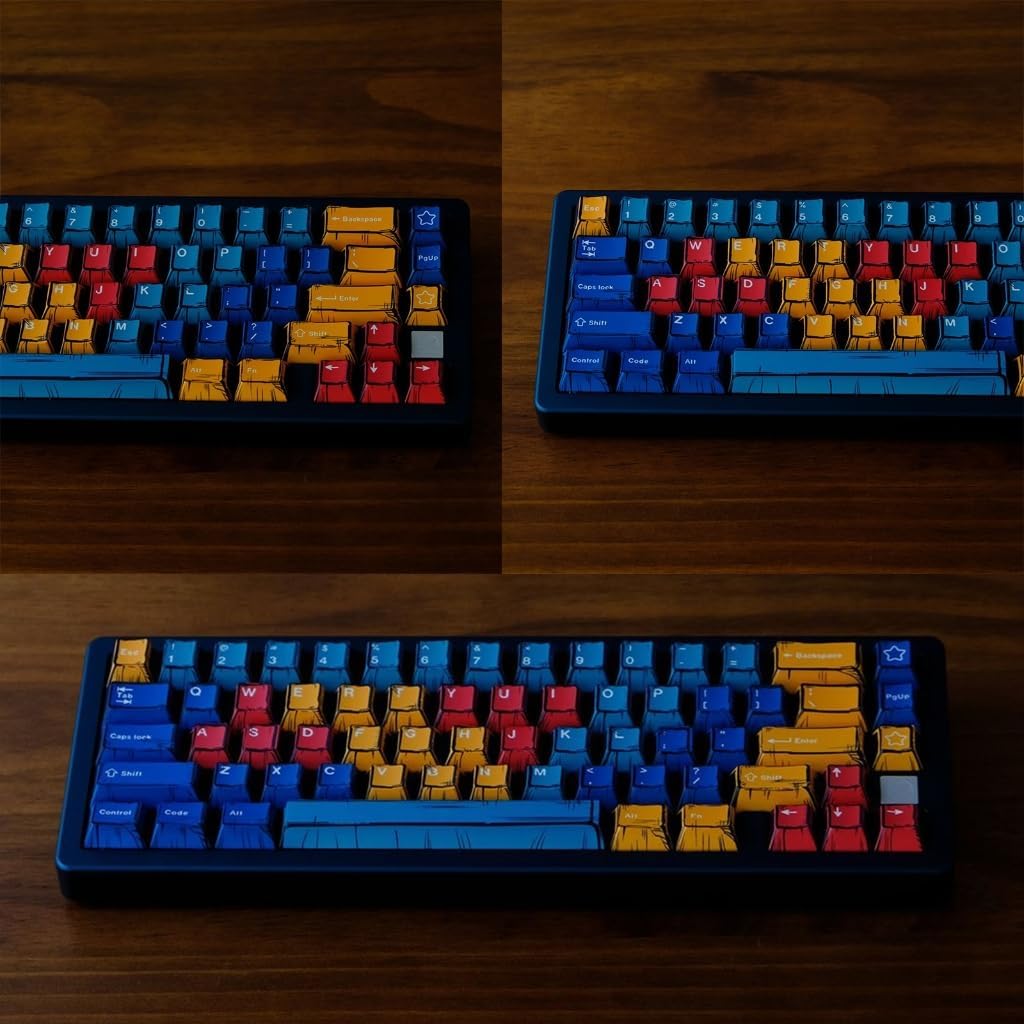 151Keys Palette Comics Keycap Original Profile PBT Dye Subbed Keycaps for Switches Mechanical Keyboards