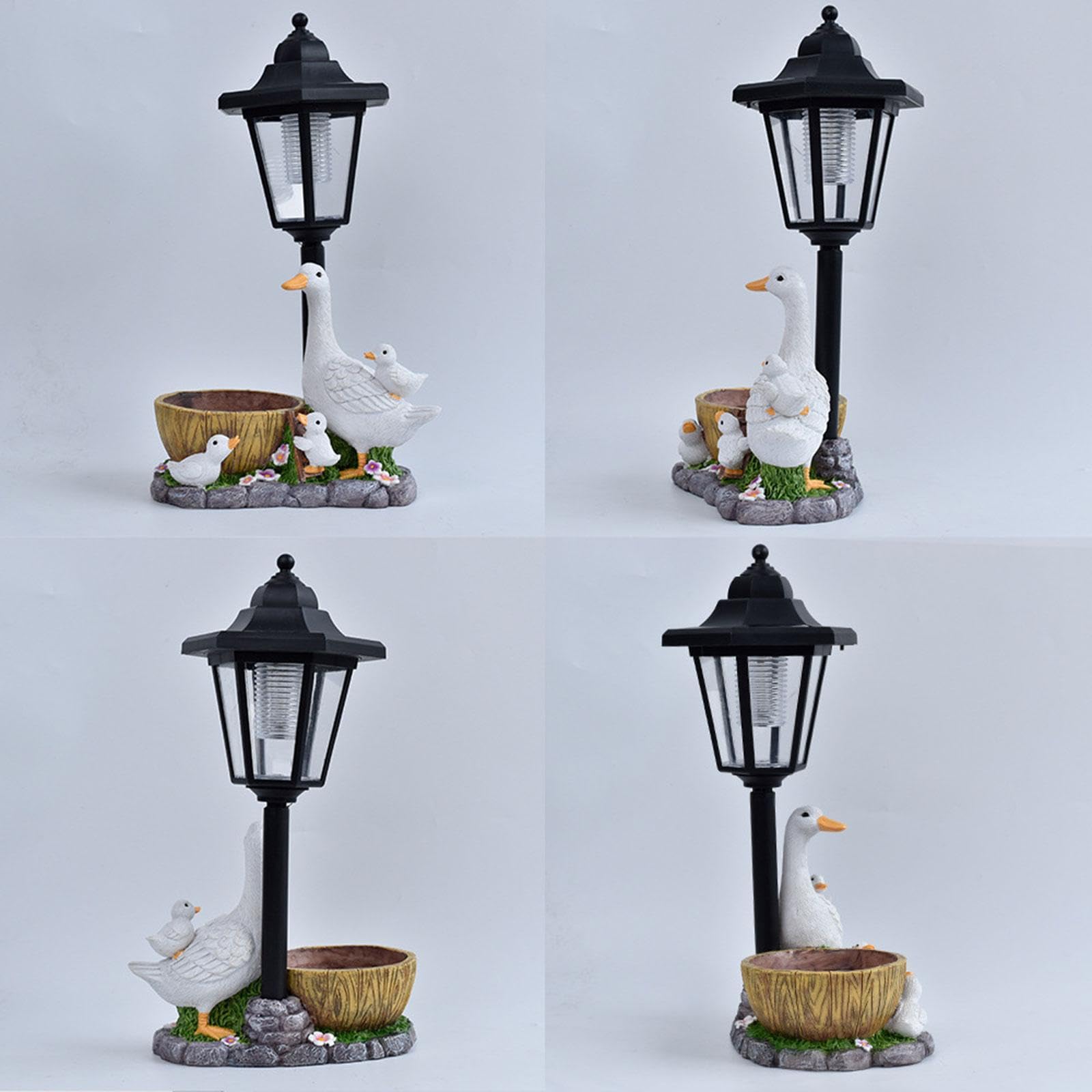 KESOTO Statua da Giardino con Luci Solari, Regalo, Figura Animale per Giardino,