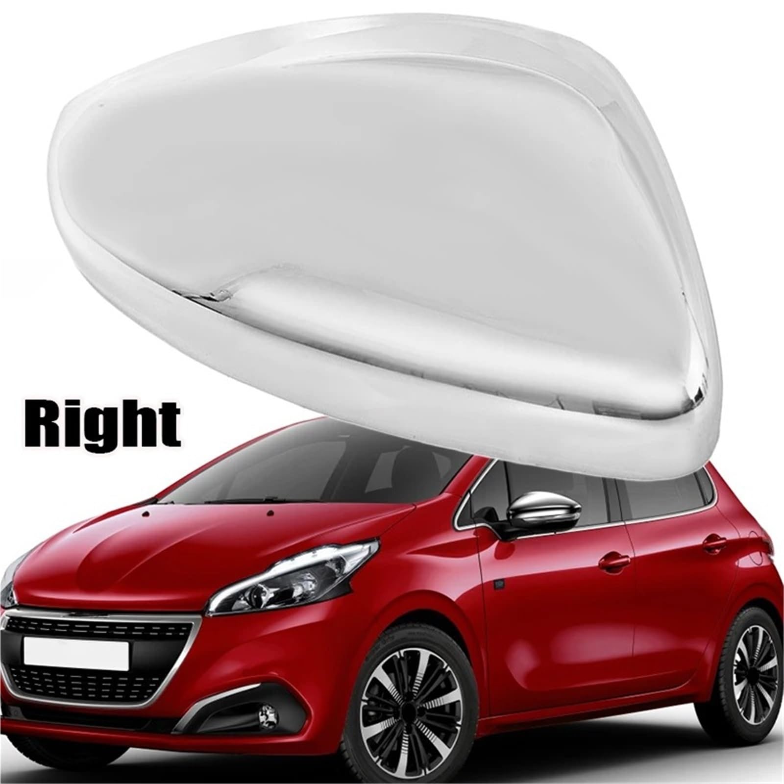 Calotte Specchietti Tappi Per Peugeot 208 2012-2019 Copertura Specchietto Retrovisore Cromata Di Ricambio Copri Specchietto Retrovisore Laterale Destro E Sinistro Specchietti Calotte(1 Pair)