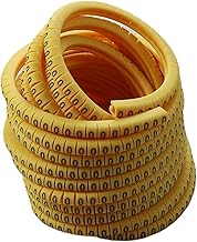 HFGDRH Recoge Cables Cubre, 0.5-35 mm Cable Amarillo Marcador de Ciruela Tubo de Ciruela 0-9 Número Diferente