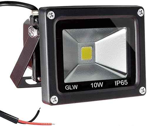 Luz de inundación LED de 12 V CA o CC, mini luz impermeable IP65 de 10 W, 900 lúmenes, 6000 K, luz de seguridad blanca de luz diurna, equivalente a