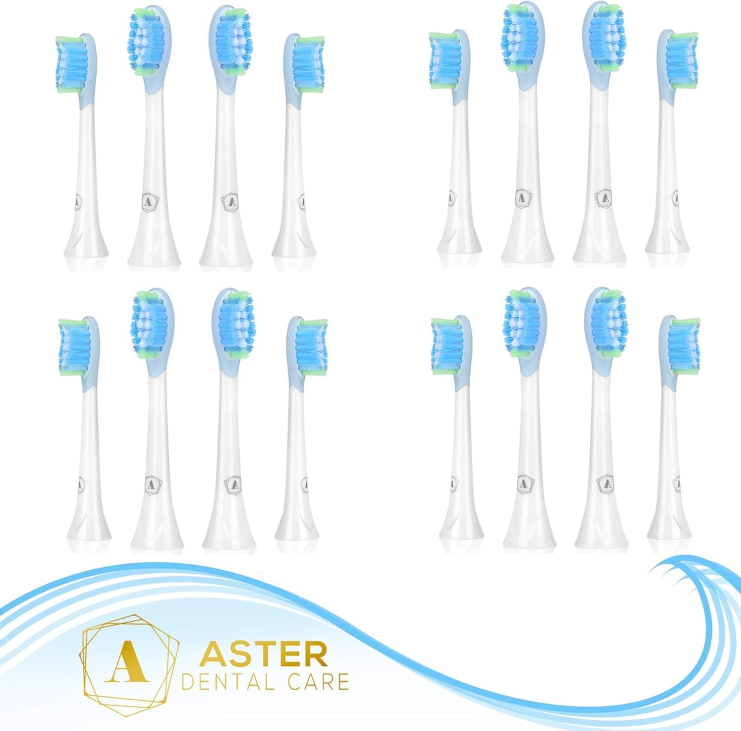 Brossette Compatible avec Philips Sonicare - Aster Têtes de Rechange pour Brosse à Dents Électrique Compatible avec Philips Sonicare Têtes de Brosse à Dents Lot de 16