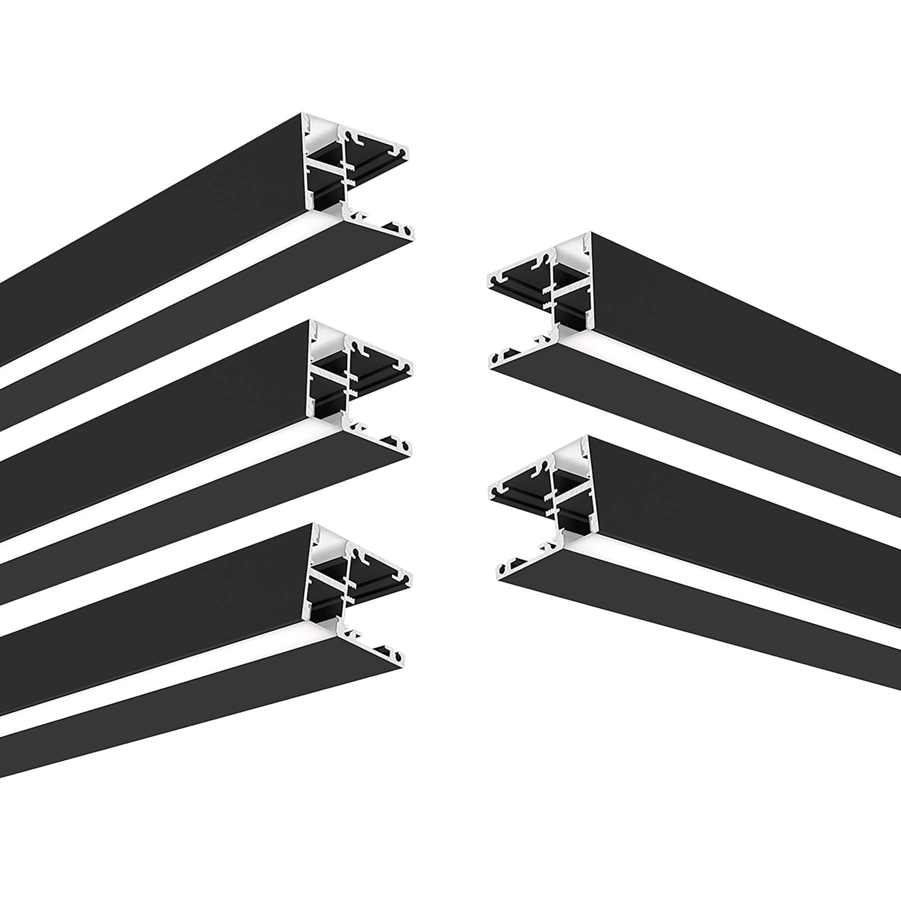 G.W.S® Wall & Coving LED Profile, 5-Pack Aluminium Channel for LED Strip Light, 1 Metre 36mmx26.1mm (231-M3626)