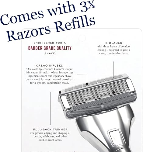 Miniatura 7 de Cremo Kit de afeitado de grado barbero blanco