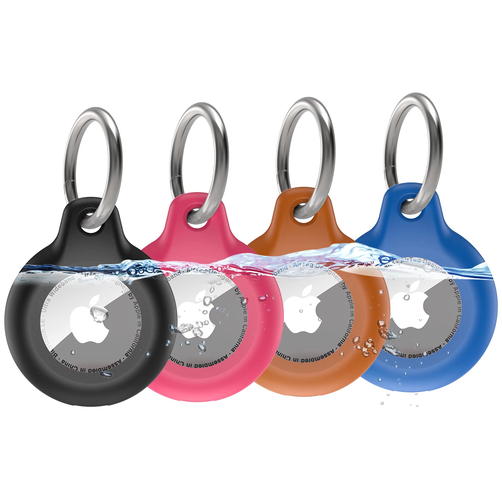 sevrokSEVROK IPX8 Waterproof AirTag Holder Keychain Case, Apple Air Tag Accessories, Solid Full-Body Protection Anit-Sratch Clear Shell, Works with Keychain, Bags, Dog Collar, Luggage and More