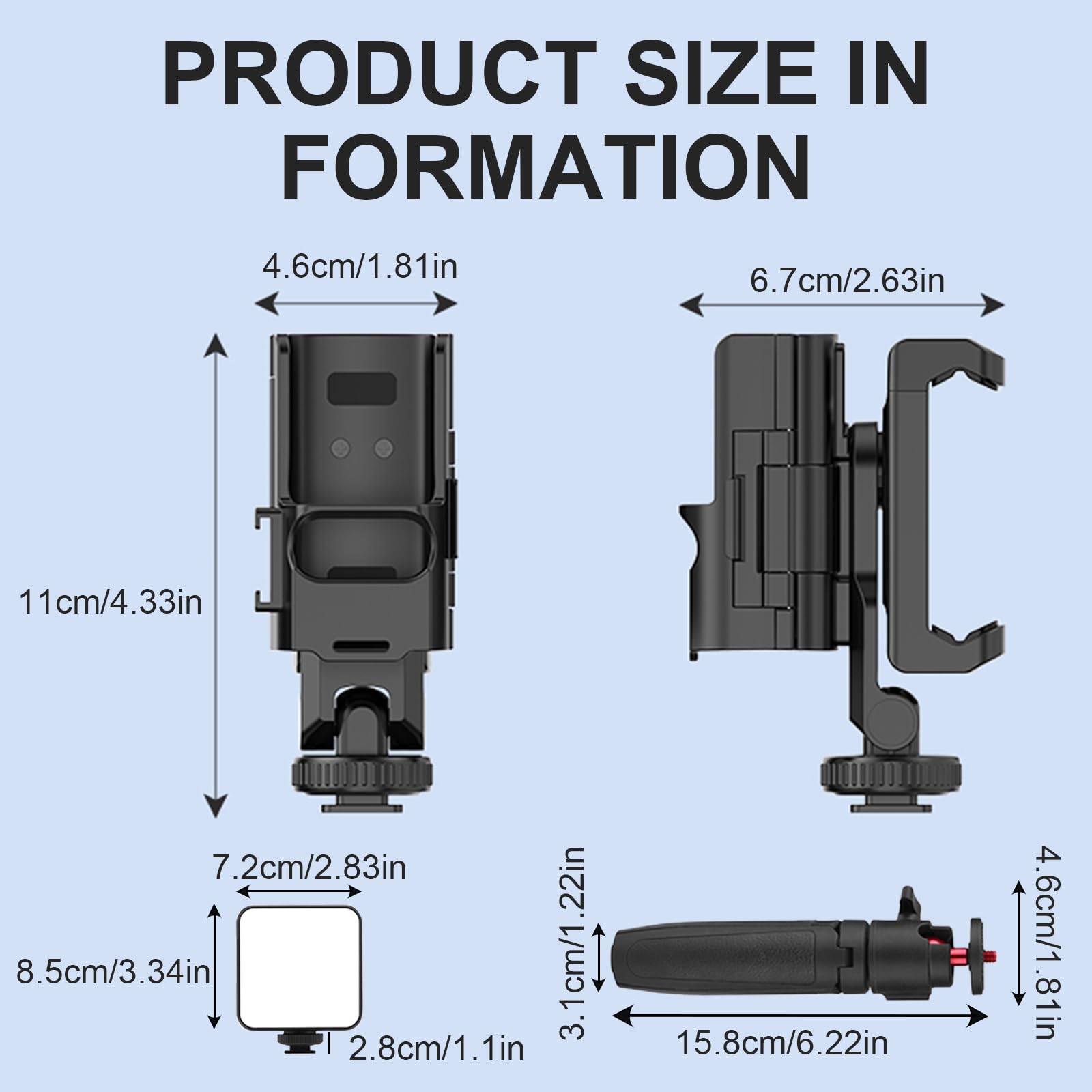 Staffa per telefono Teleprompter Stand Grip Tasche 3 Camera Stabilizzato Gimbal Teleprompter Accessori di montaggio