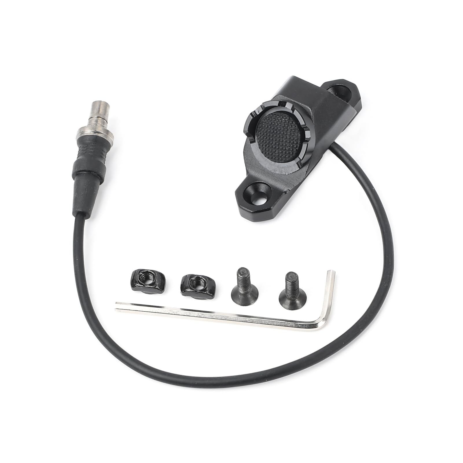 Remote Pressure Switch, Tactical Flashlight Weapon Light Switch with SF Plug for M300 M600 Scout Light, Aluminium Alloy Switch Fit for Mlok/Keymod Rail