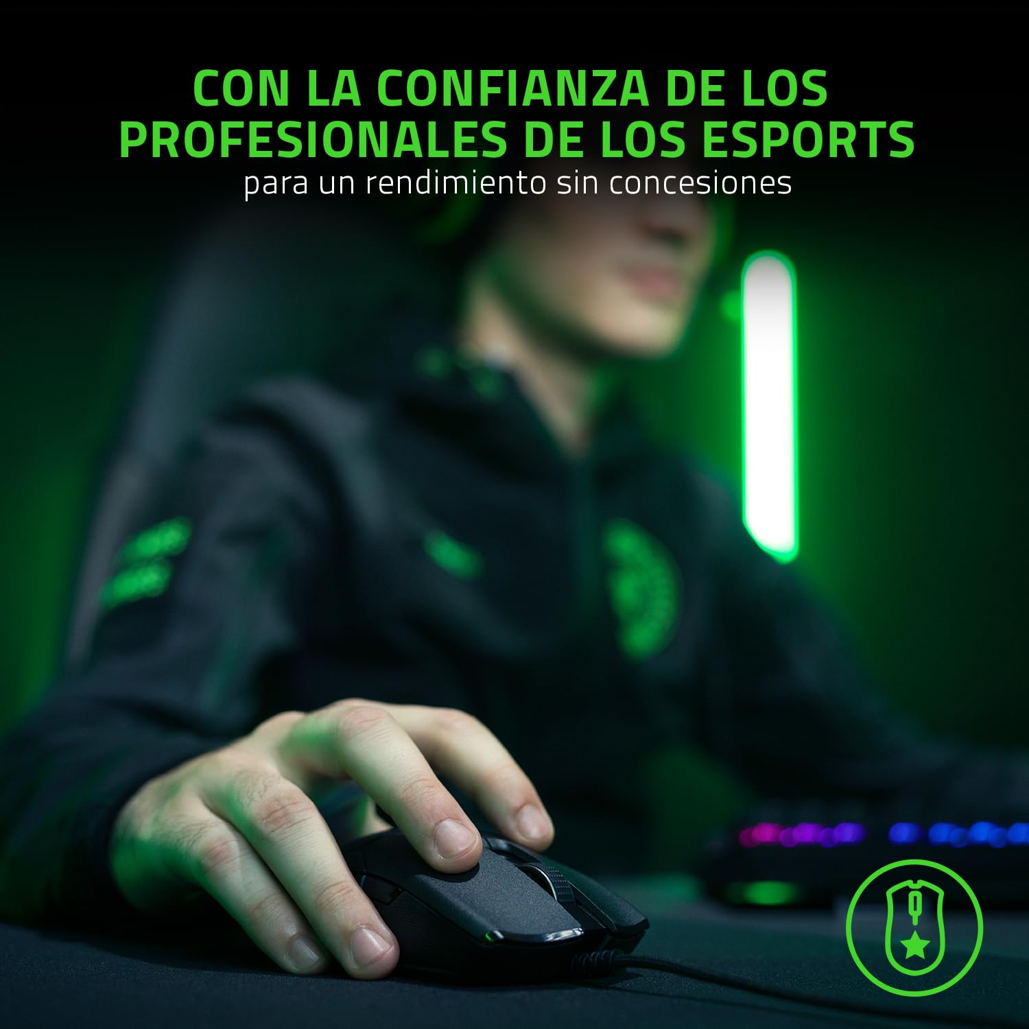 Razer Viper 8K Hz - Ratón Gaming (Ambidiestro con tecnología HyperPolling de 8.000 Hz, enfoque óptico y sensor con 20K DPI, interruptores de mouse ópticos, 71 g de luz) Negro