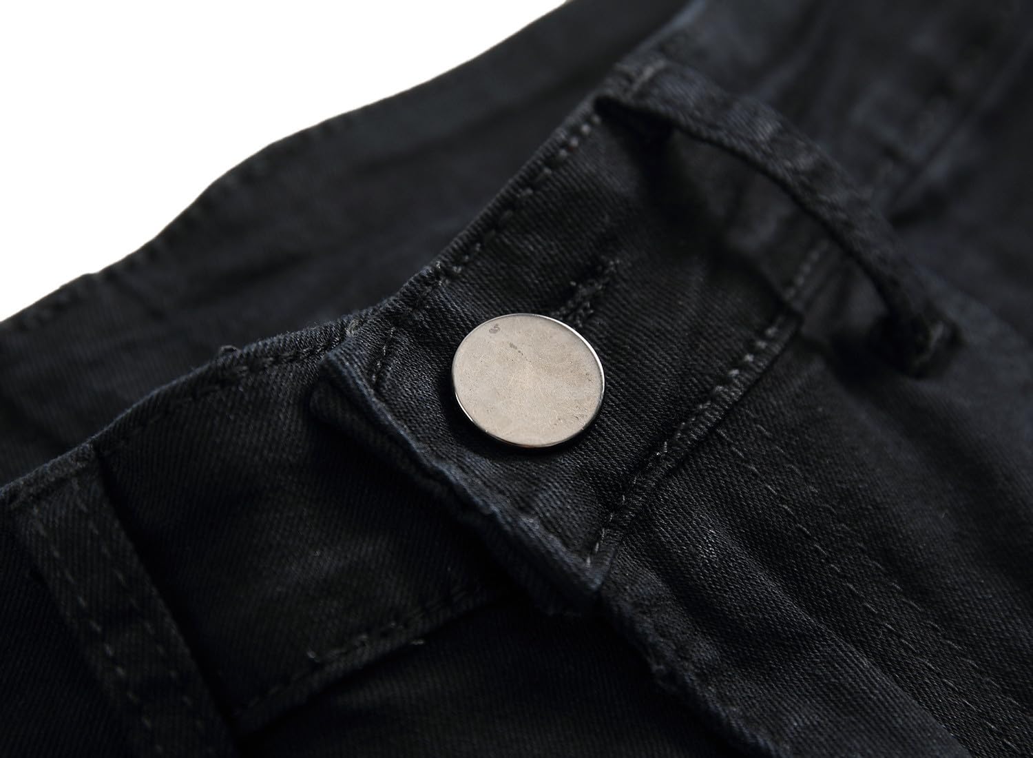 Jeans elasticizzati da uomo, strappati, jeans attorcigliati, da uomo, in denim