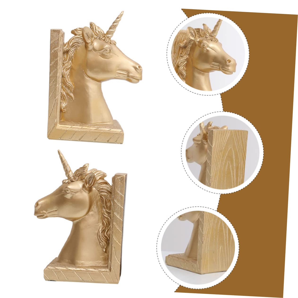 STOBOK Eleganti Fermalibri in Resina Set Da 2 Fermalibri Per Mensole Da Scrivania Per Decorare La Libreria