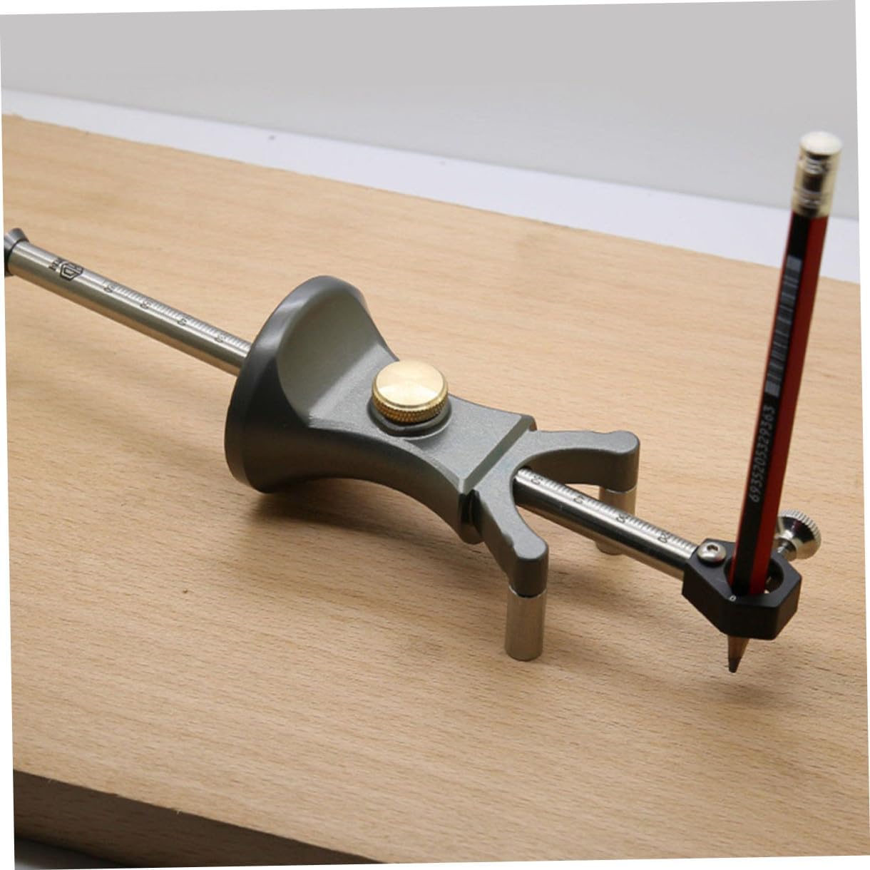 Woodworking Scribe Tool Dual-purpose Linear and Arc Marking Gauge Copper Mortise Gauge for Carpentry and DIY Woodworking Measurement
