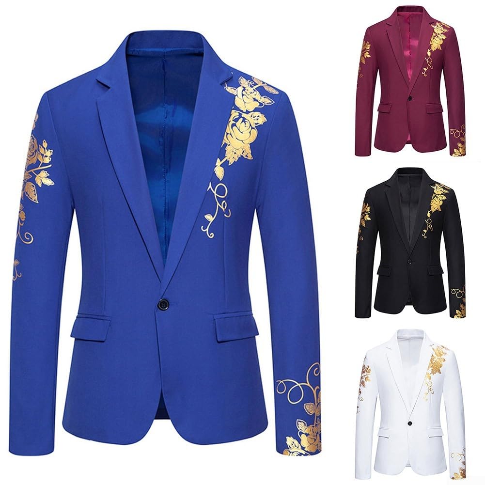 Blazer élégant cachemire floral pour homme, bronzage doré, veste de costume de mariage d'affaires