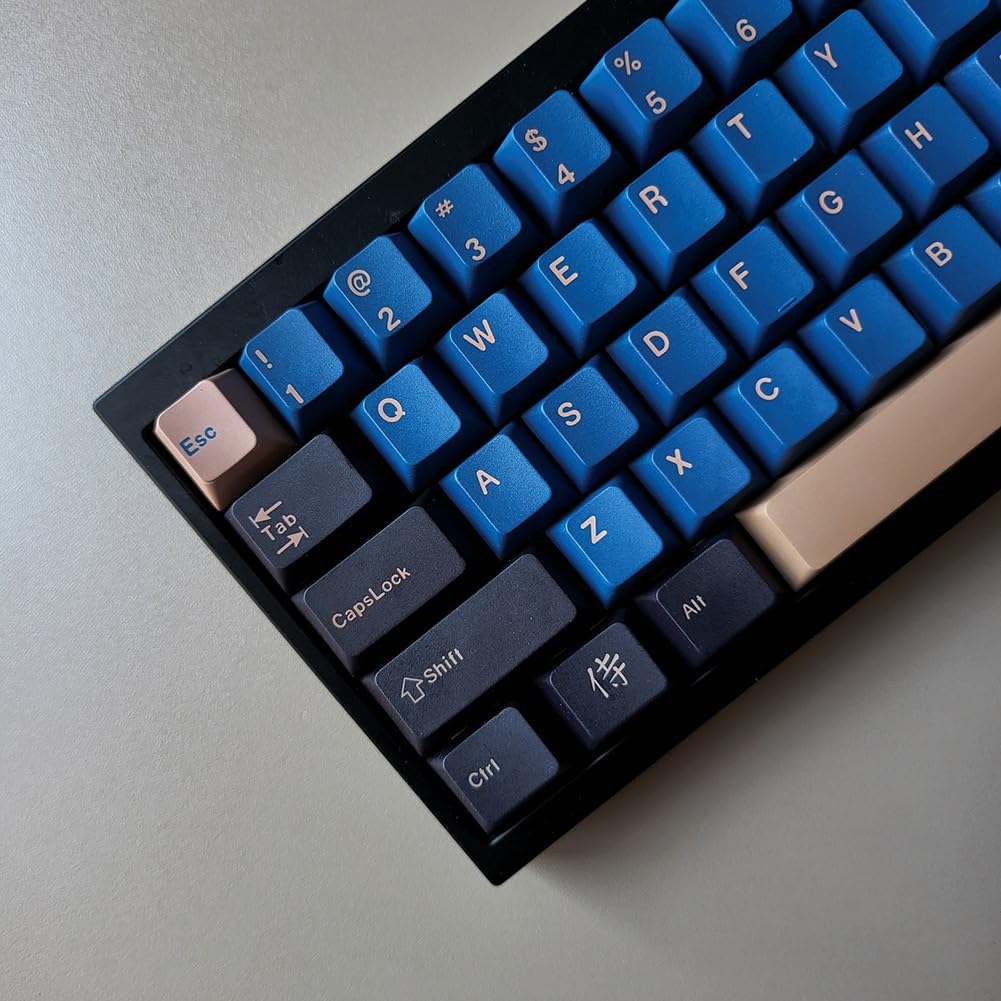 Ginobili Touches de Clavier PBT Profil Cherry Blue Samurai Big Set pour Claviers Mécaniques