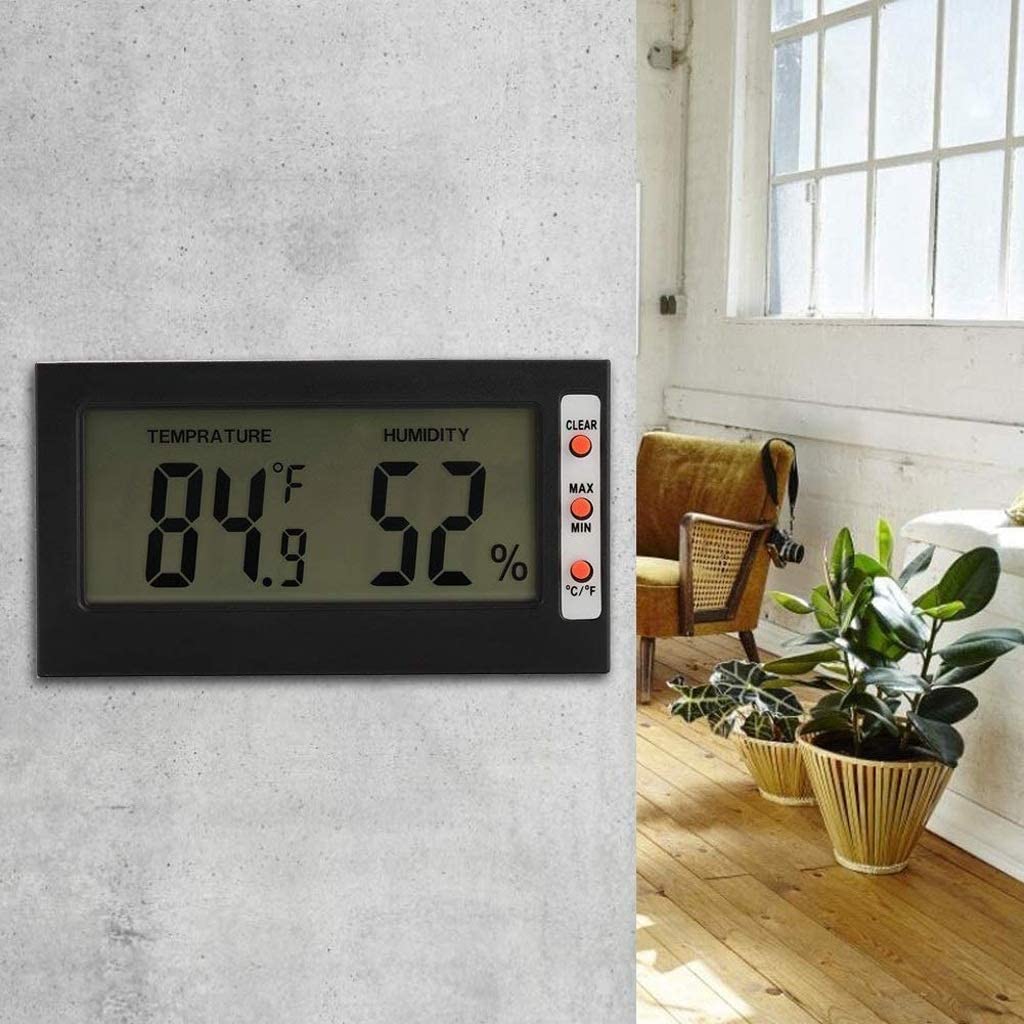 Mini medidor de Humedad Digital, Monitor de Humedad de higrómetro, medidor de Calibre de Humedad de Temperatura for humidores, Invernadero, jardín, Bodega, Armario, etc.