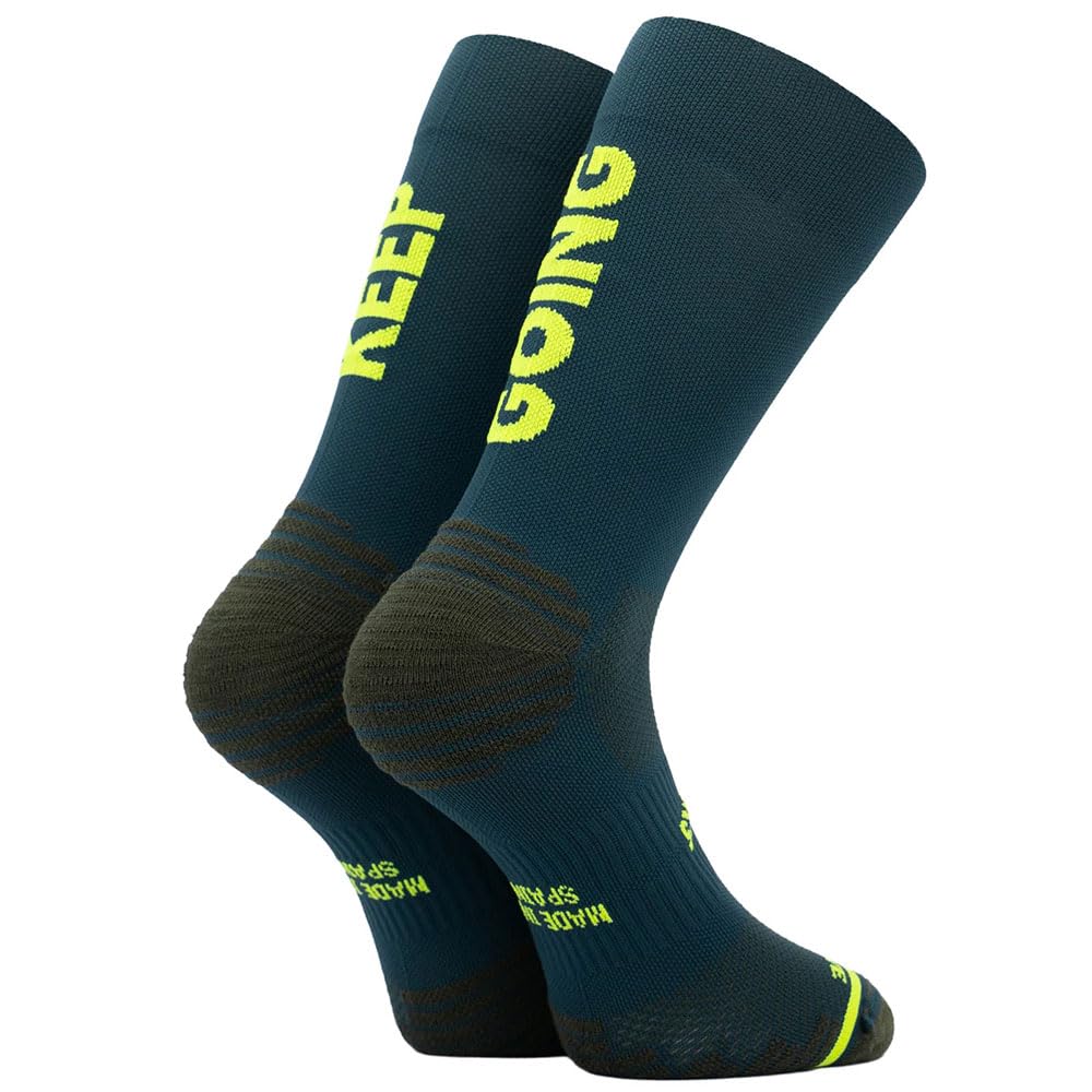 Sporcks Unisex ['Xs', '35-37', 'S', '38-40', 'M', '41-43', 'L', '44-46', 'Xl', '47-49'] Running Socks - Keep Going Green