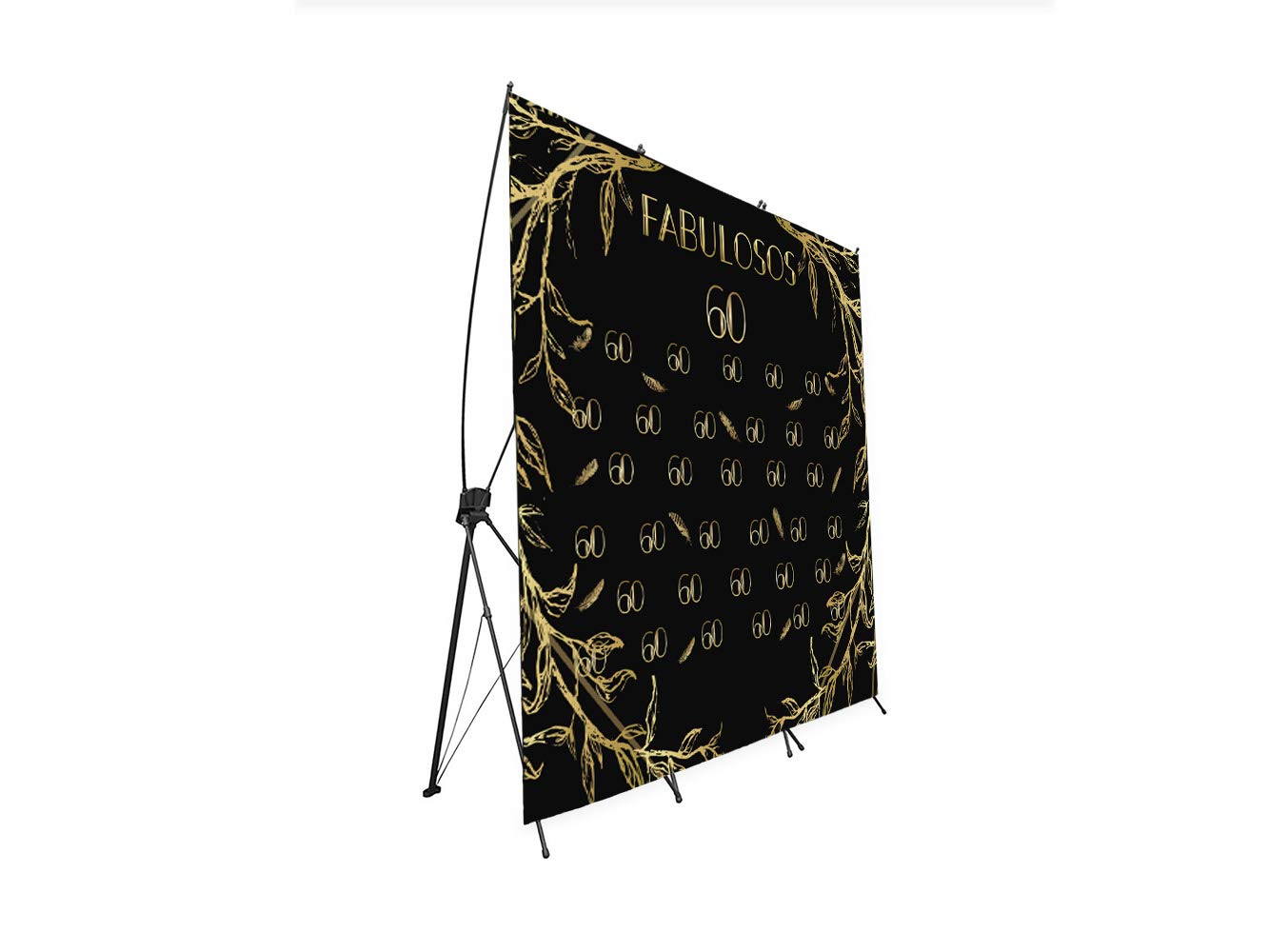 Photocall X-Banner Extensible 100% Fabulosos 60 | 160x200cm| Regalos para Cumpleaños | Photocall Económico y Original | Ideas para Regalos | Regalos Personalizados de Cumpleaños