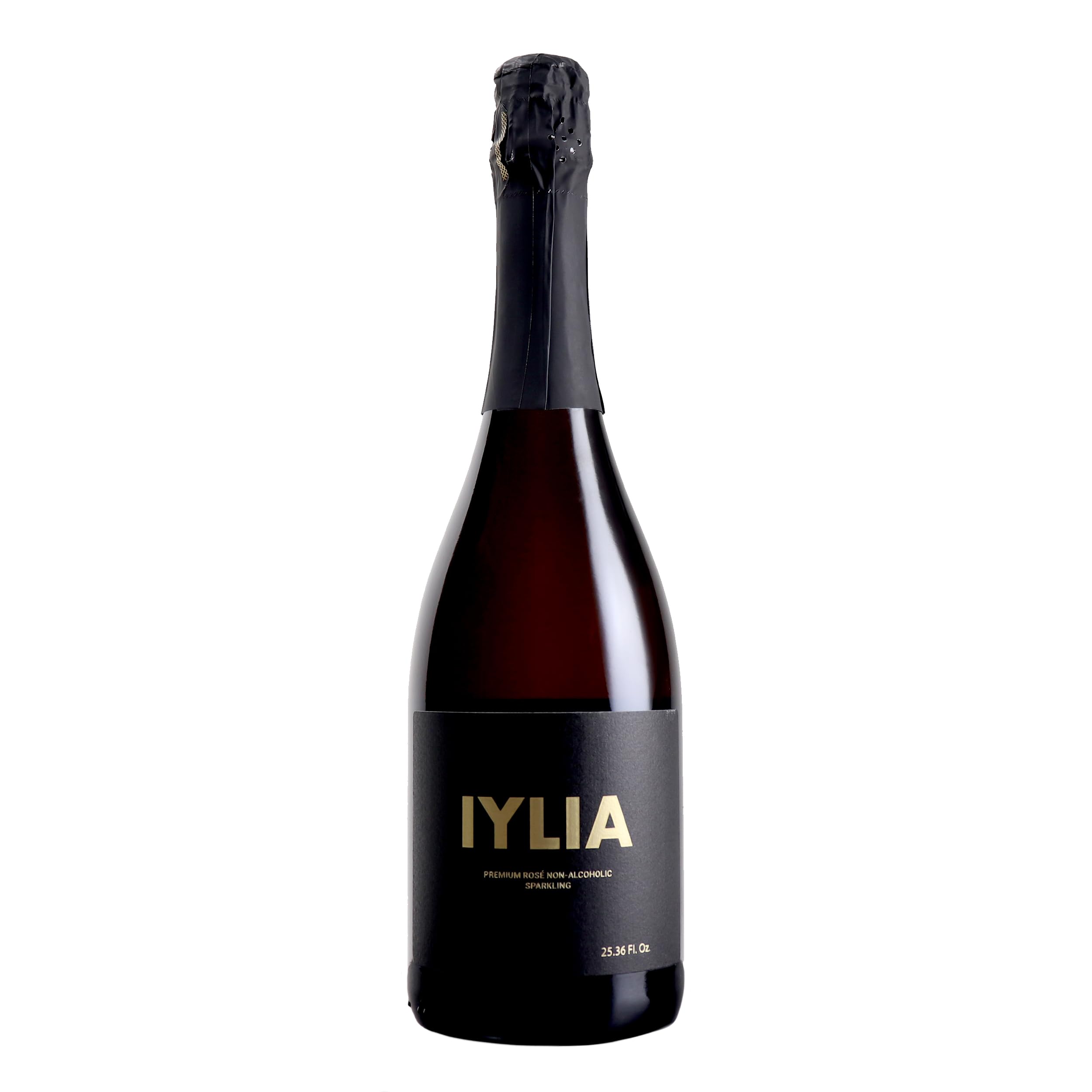 IYLIA Alcohol-Free Premium Rosé - Spanish Sparkling Rose Wine Made With Tempranillo Grapes - Non Alcoholic Wine Alternative - Bubbly Alcohol Replacement Beverage, 25.36 Fl Oz