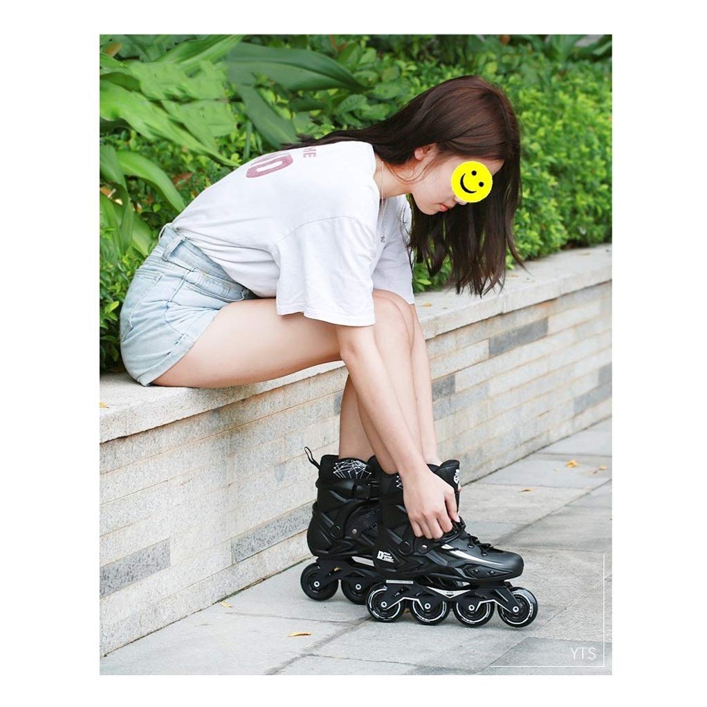 LBX Roller Skates Adult Outdoor Black Professional Inline Skates