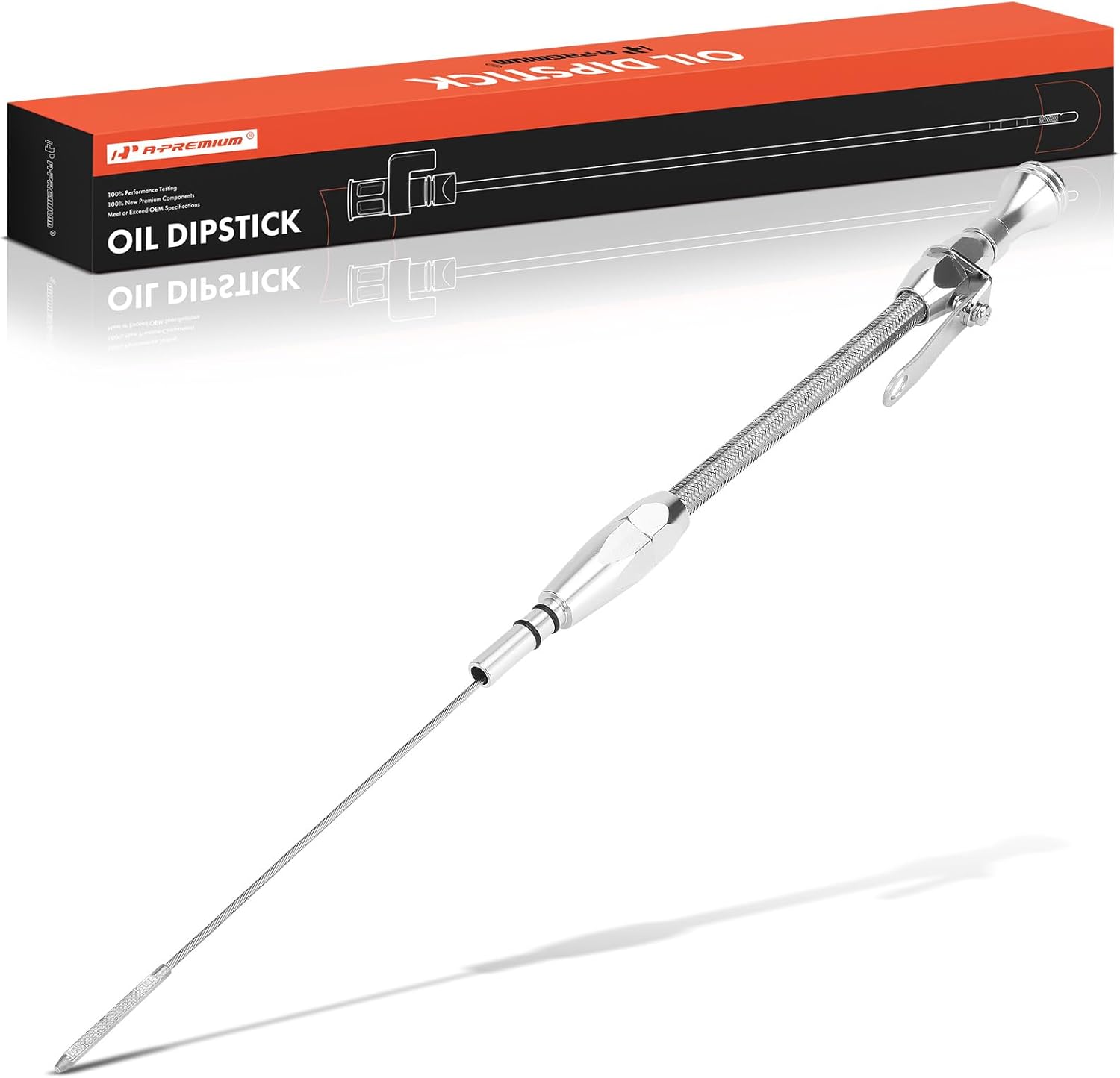 A-Premium Engine Oil Dipstick Compatible with Ford Small Block SB 260 289 302 351W Engines 1965-1977, Engine Oil Measuring Rod Dip Stick