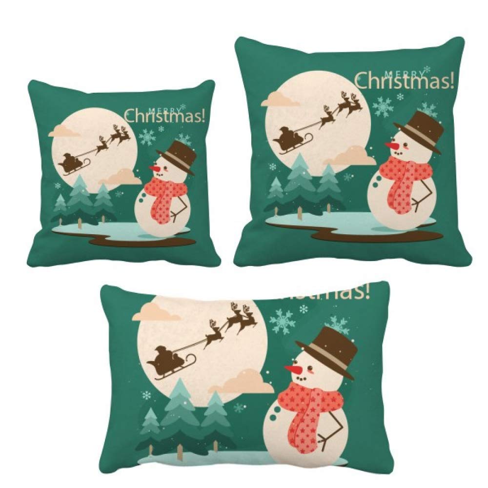 Snowman arbre coussin ensemble de Noël insérer pour canapé maison