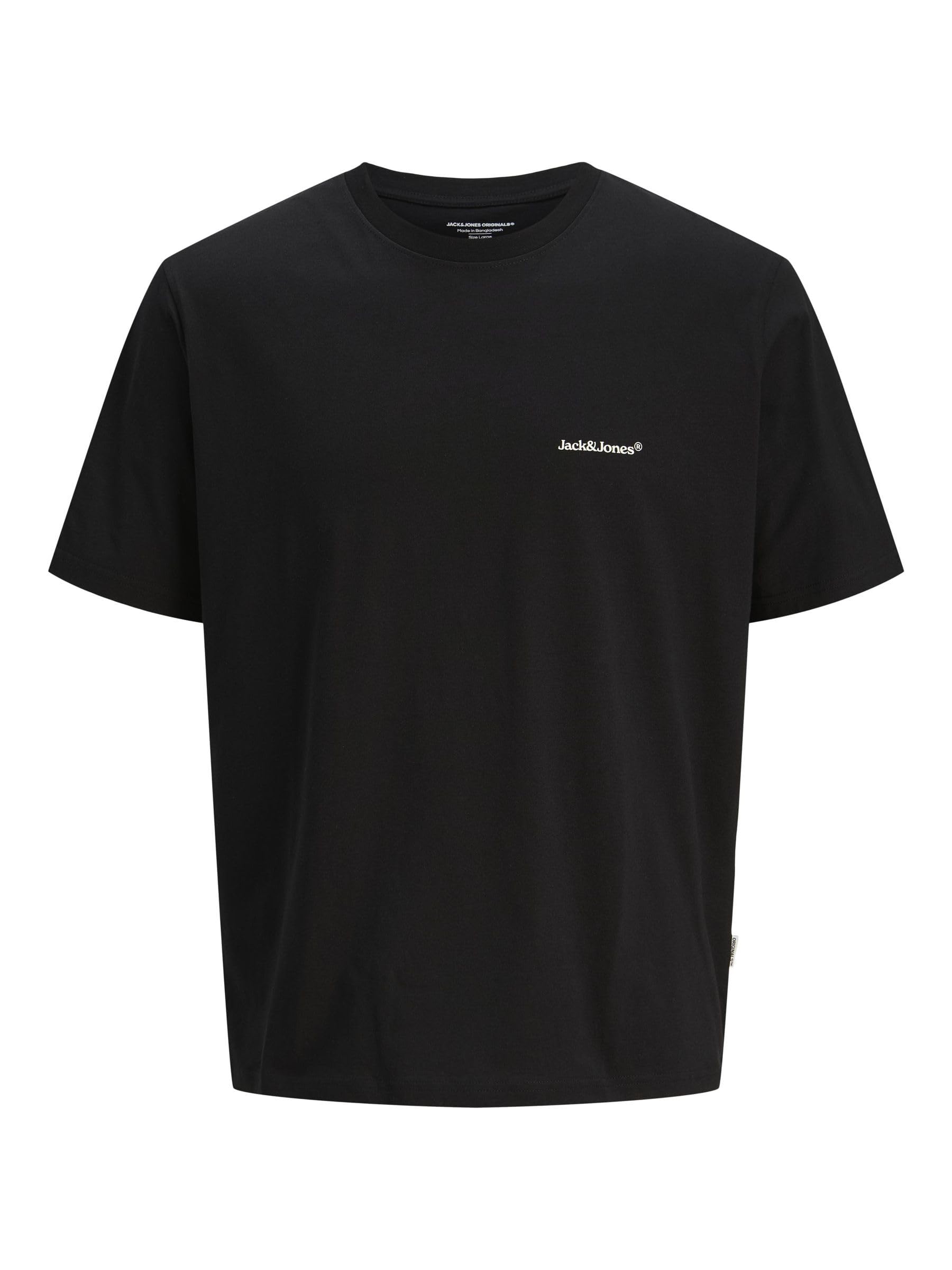 JACK & JONES Jorsplit Back Tee SS Crew Neck, Black, M