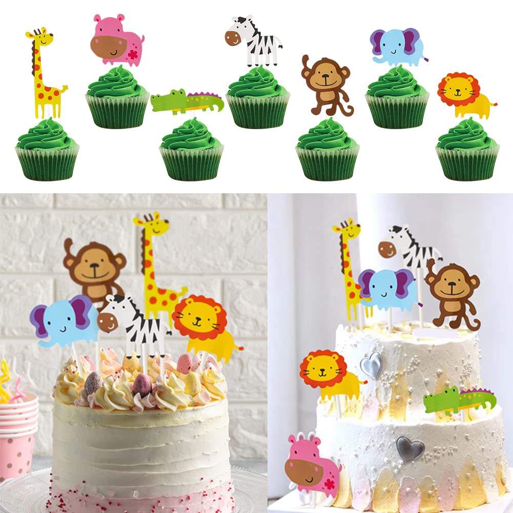 Tala Set Di Topper Per Cupcake A Tema Giungla: 24 Pirottini E Decorazioni Per Feste