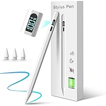 MEKO Penna per Apple iPad 2018-2025, iPad Pen con LED Power Display,3x Ricarica rapida,Penna iPad Compatibile con iPad 11 A16, 10, 9, 8, 7, 6,Air 5, 4, 3, 11”M2, M3,Pro 11, 12.9, 13″M4, M5,Mini 5, 6