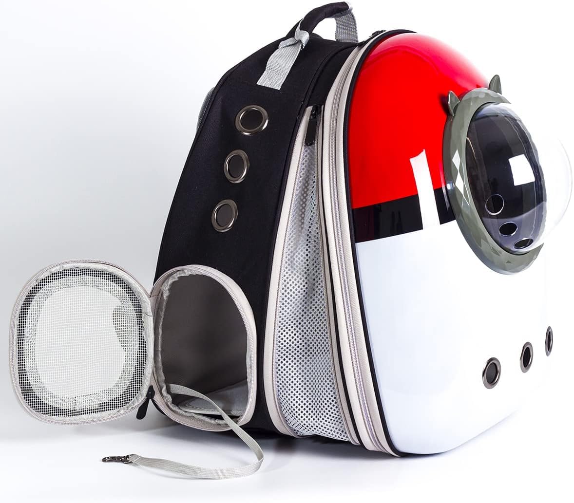 Erweiterbarer Katzentragerrucksack, Rucksack für Katzen, Kätzchen, kleine Welpen, von Fluggesellschaften zugelassener Katzenblasen-Rucksack, Weltraumkapsel, Astronauten-Tragetasche, schwarz,