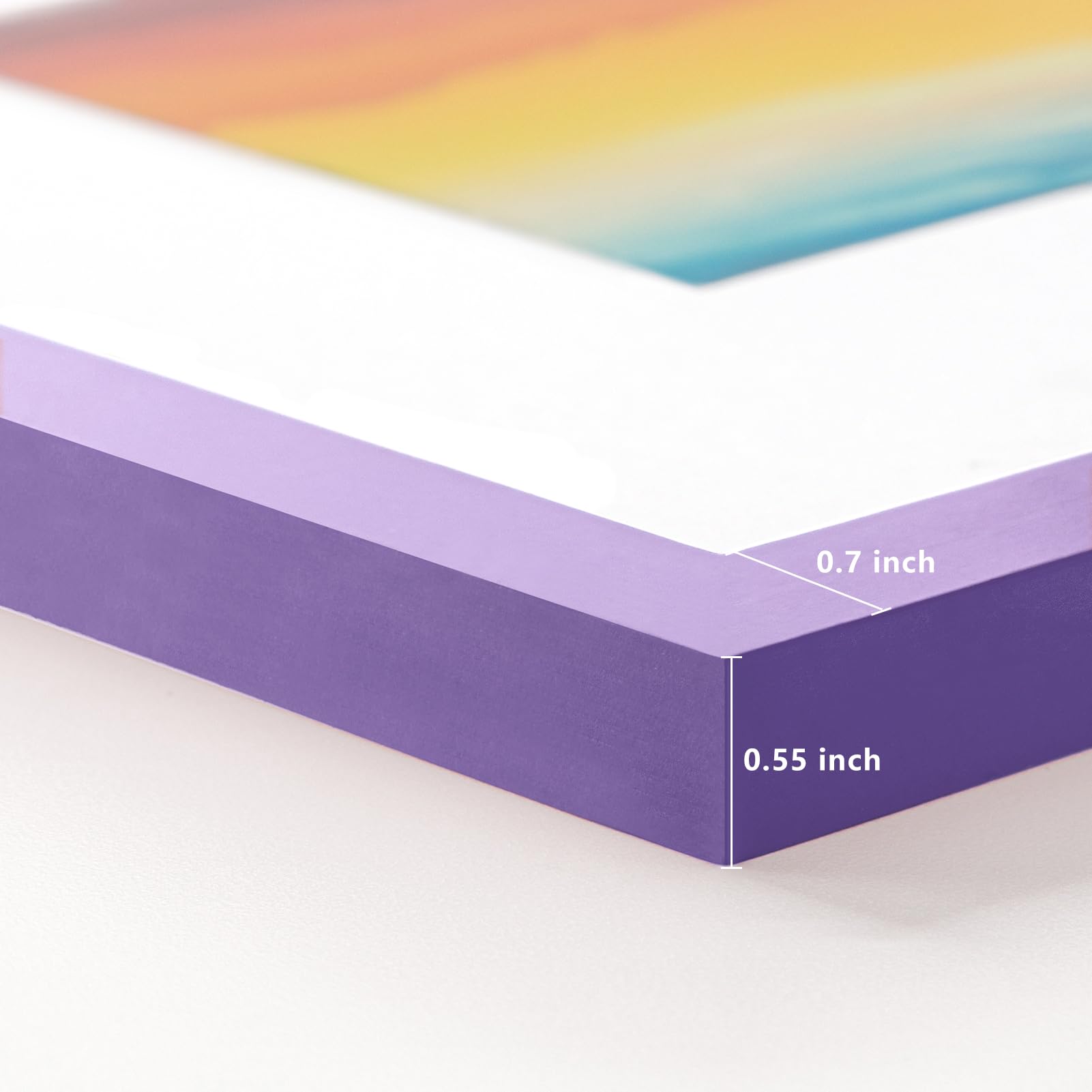 eletecpro 12x12 Picture Frame Made of Solid Wood and HD Glass Colourful Frame Display 4x6 Photo with Mat or 8x8 without Mat Home Decor for Wall and Tabletop Purple 2 Pack