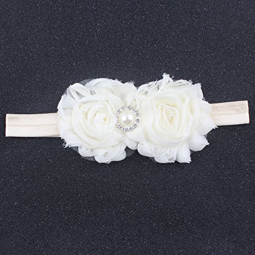 Baby Girls Headbands Hairbands Hair Bows Elastics Hair Accessories for Newborn Infant Toddlers Kids (Ivory)4