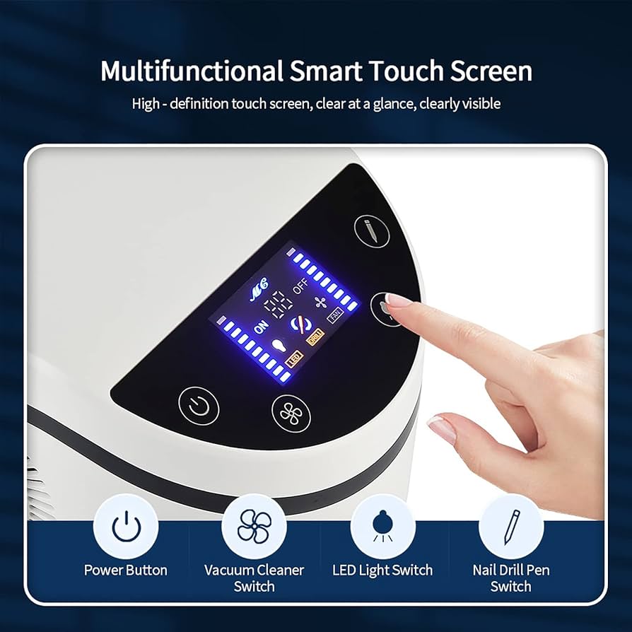 Amazon.co.jp: 2 In 1 ネイル集塵機、LED ディスプレイと 360 度