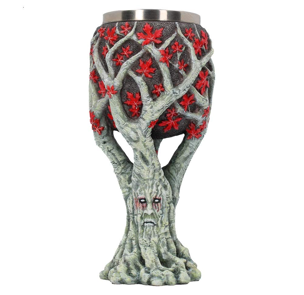 Nemesis Now Weirwood Tree Game of Thrones - Copa (23,5 cm, Resina con Inserto de Acero Inoxidable), Color Gris