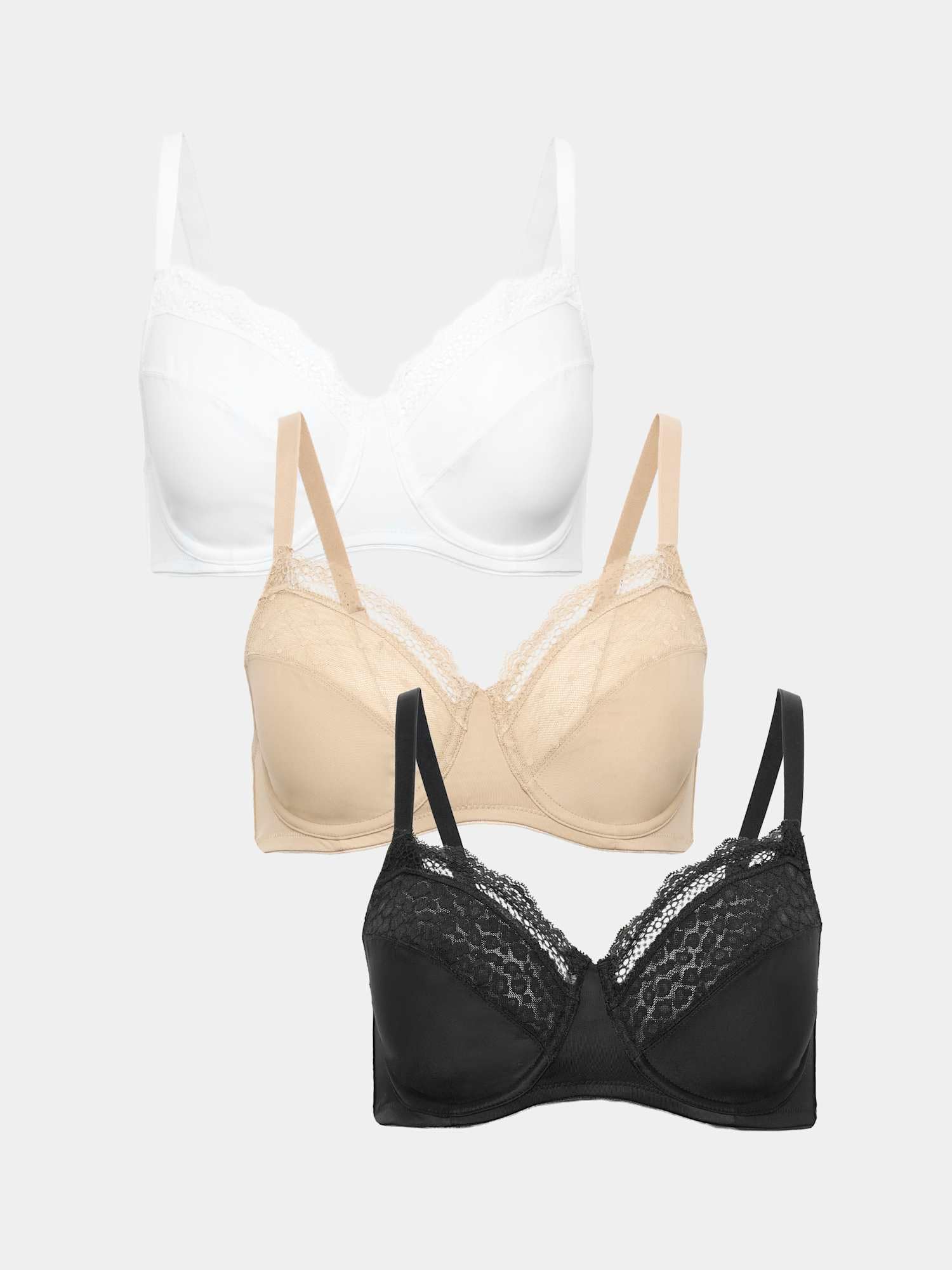Marks & Spencer Pack de 3 Sujetadores reductores de Copa Completa con Aros para Copas C-H Mujeres