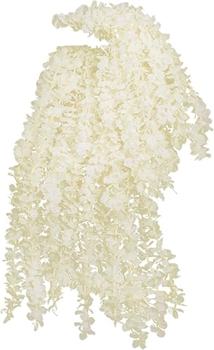 Miniatura 1 de Plantas falsas para exteriores e interiores, 20 unidades, flores artificiales de seda violeta, cuerda de orquídea del océano, cuerda de hortensias,