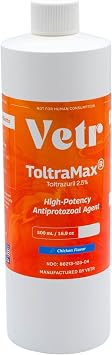 Toltrazuril 2.5% for Horses, Dogs, Cats, 500mL/16.9 Ounce, for Non-Food Chain Animals, Chicken